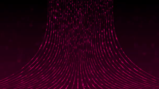 高科技3D数据流在网络空间中的数字流动 发光科幻数字粒子技术背景 — 图库视频影像