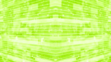 Canlandırılmış 3 boyutlu kireç yeşili çizgili kutu deseni hareket teknolojisi siber uzay arkaplanı