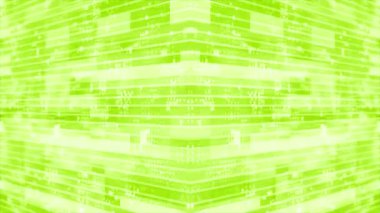 Canlandırılmış 3 boyutlu kireç yeşili çizgili kutu deseni hareket teknolojisi siber uzay arkaplanı