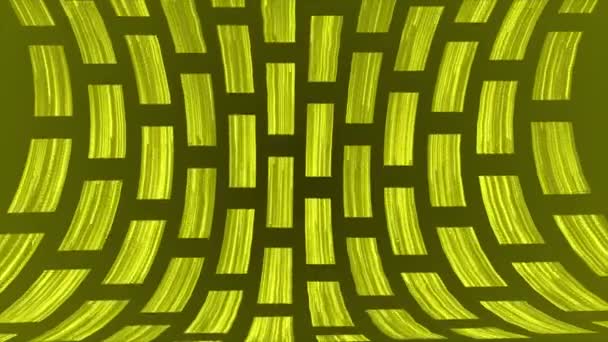 Animowany Trójwymiarowy Obracający Się Wzór Pola Tła Lime Zielony Tło — Wideo stockowe
