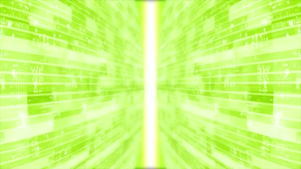 Animado Patrón Caja Rayas Verde Cal Movimientotecnología Ciberespacio Con Rayos — Vídeos de Stock