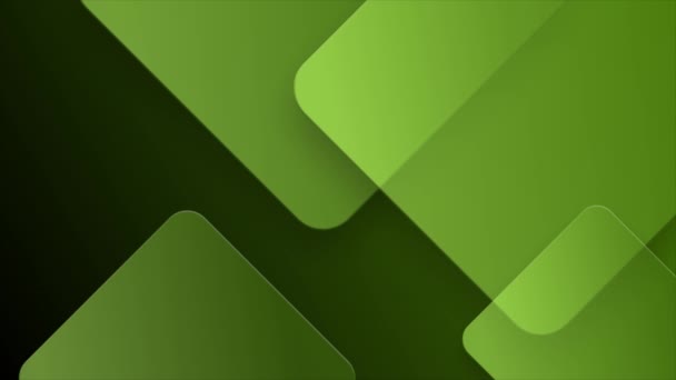 Анімовані Лаймово Зелені Абстрактні Геометричні Квадратні Форми Мінімальний Фон Фон — стокове відео