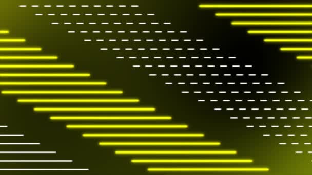 Animowane Świecące Neony Poruszające Się Prawej Stronie Gry Futurystyczne Tło — Wideo stockowe