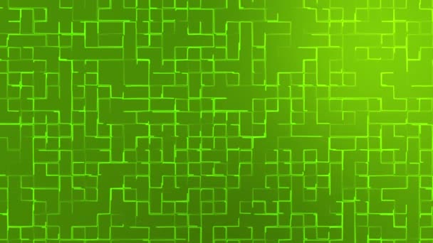 Fondo Tecnología Formas Geométricas Abstractas Color Verde Lima Animado Fondo — Vídeos de Stock