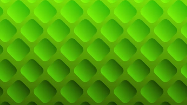 Animado Dualtone Cal Verde Negro Formas Geométricas Cuadradas Fondo Mínimo — Vídeos de Stock