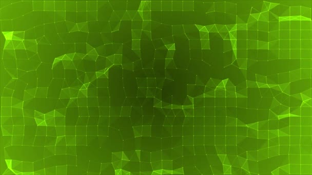 Κινούμενα Lime Πράσινο Χρώμα Πλέγμα Των Συνδετικών Κουκκίδες Και Γραμμές — Αρχείο Βίντεο