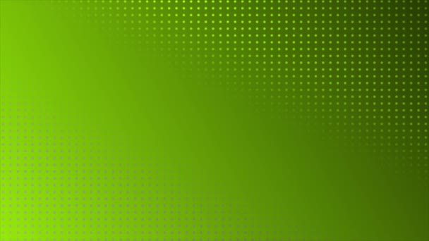 Анімовані Прості Елегантні Рухомі Кругові Точки Мінімальна Геометрія Лайм Зелений — стокове відео