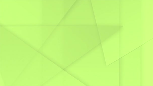 Geanimeerde Abstracte Limoen Groene Tech Low Poly Professionele Beweging Achtergrond — Stockvideo