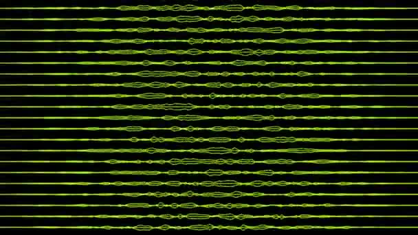 Κινούμενα Abstract Lime Πράσινο Χρώμα Οριζόντιες Κυματιστές Γραμμές Που Κινούνται — Αρχείο Βίντεο