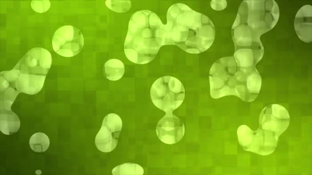 Animierte Lindgrüne Farbe Schwebende Flüssigkeit Bewegt Sich Auf Dem Kopf — Stockvideo