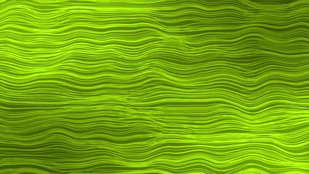 Animatie Abstracte Limoen Groene Kleur Horizontaal Bewegende Golvende Lijnen Achtergrond — Stockvideo