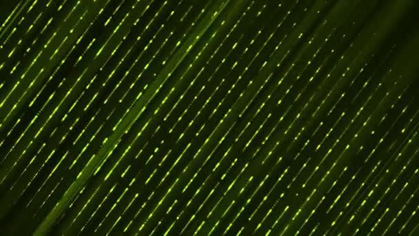 Elegant Lime Green Seamless Diagonal Lines Glowing Particles Simple Futuristic — Stock Video