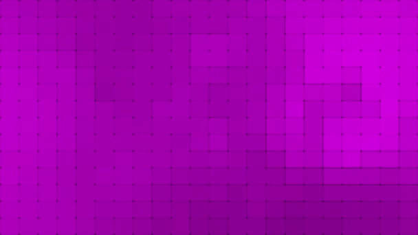 Animado Patrón Caja Cuadrada Pixilada Simple Elegante Con Líneas Color — Vídeo de stock