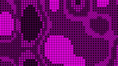 Canlandırılmış pembe renk çeşitli şekiller topoğrafya ve pembe ölçekli gölgeleyici geometrik arkaplan
