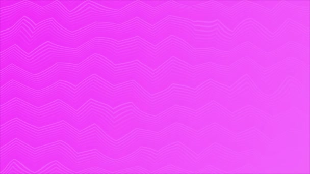 Color Rosa Animado Simple Elegante Patrón Zig Zag Líneas Mínimo — Vídeos de Stock