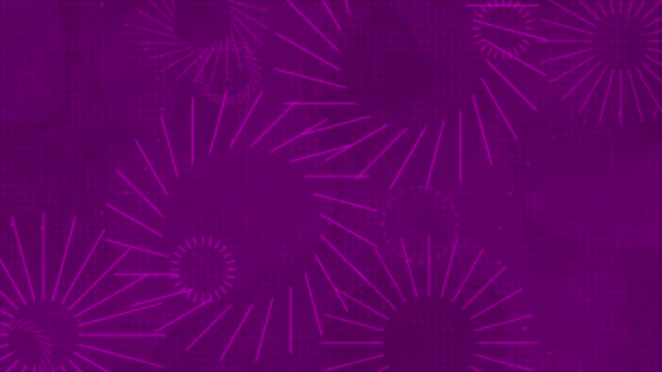 Animado Patrón Abstracto Color Rosa Líneas Explosivas Fondo Geométrico Puntos — Vídeo de stock