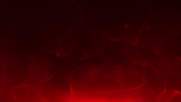 Animatie Rode Kleur Rook Naar Boven Met Abstracte Patroon Deeltjes — Stockvideo