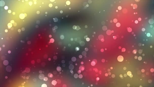 Animerade Färgglada Glitter Bubblor Partiklar Rör Sig Uppåt Futuristiska Abstrakt — Stockvideo