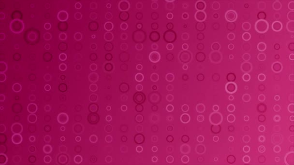 Geanimeerde Abstracte Willekeurige Popping Cirkels Magenta Rode Kleur Geometrische Futuristische — Stockvideo