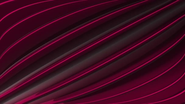 Animato Tech Magenta Colore Rosso Neon Strisce Diagonali Sfondo Tecnologico — Video Stock