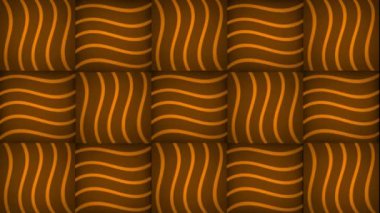 Canlandırılmış turuncu renkli, parlak çizgili dijital kare kiremitler