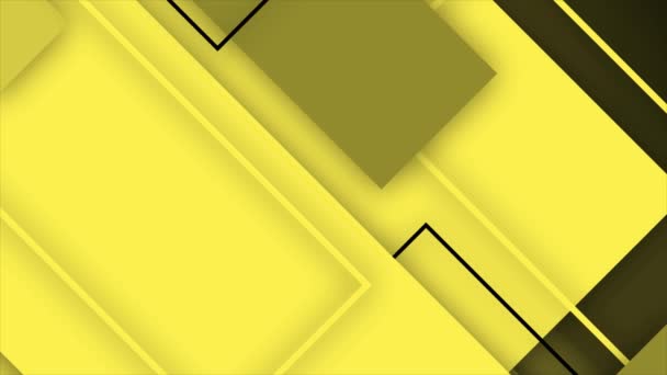 アニメーションされた黄色い色の斜めの移動長方形のブロックの専門の背景 — ストック動画