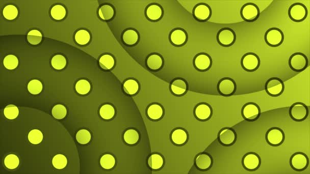 Animierte Gelbe Tiefe Halbkreis Formen Hintergrund Einfache Und Elegante Minimale — Stockvideo