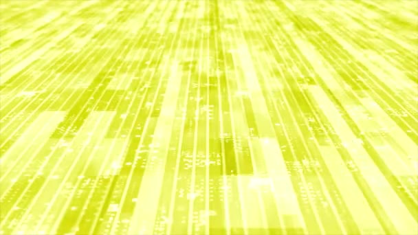 Animado Patrón Caja Rayas Amarillas Tecnología Movimiento Fondo Ciberespacio — Vídeos de Stock