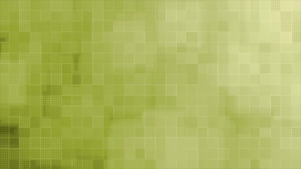 Fondo Azulejo Mosaico Patrón Cuadrado Verde Animado Fondo Simple Elegante — Vídeos de Stock