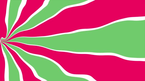 动画绿色和粉色双音波浪形图案简朴的背景 — 图库视频影像