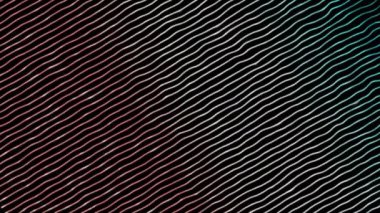 Animasyon yüksek teknolojili fütüristik dalga deseni siyah arka planda çizgileri hareket ettiriyor