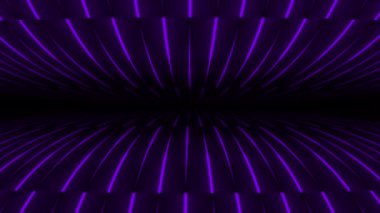 Animasyon yüksek teknolojili mor renkli parlak neon fütüristik teknoloji çizgileri siyah arkaplan üzerinde
