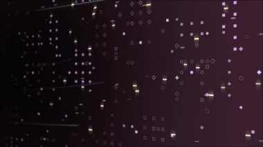 Animasyon teknolojisi büyük veri arkaplanı konsepti, yüksek teknolojili parlak parçacıklar fütüristik arkaplan