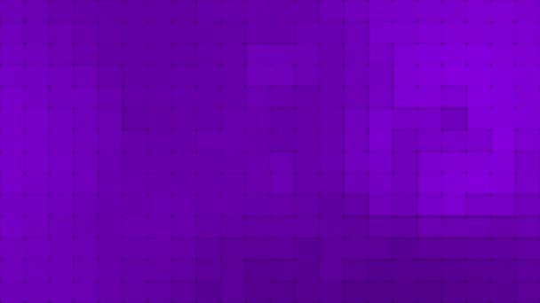 Animowane Prosty Elegancki Pixilated Kwadratowe Pole Wzór Linii Fioletowy Kolor — Wideo stockowe