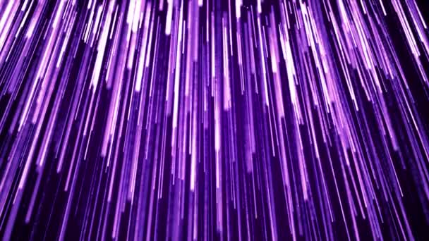動く粒子 エレガントで深い抽象的な舞台背景で撮影された紫色の輝く粒子シャワー — ストック動画