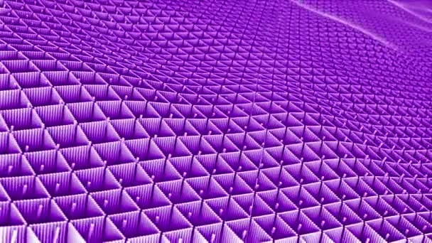 Animado Color Púrpura Cubo Formando Patrón Onda Simple Elegante Fondo — Vídeo de stock