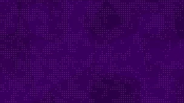 Animado Patrón Abstracto Color Púrpura Fondo Geométrico Puntos Circulares Fondo — Vídeo de stock