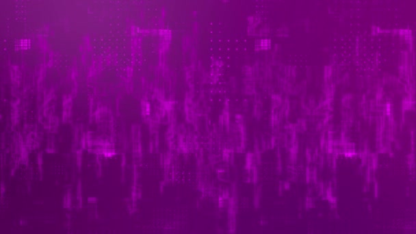 Анімовані Хвилі Високотехнологічних Частинок Протікають Через Технологічний Фон Рожевий Колір — стокове відео