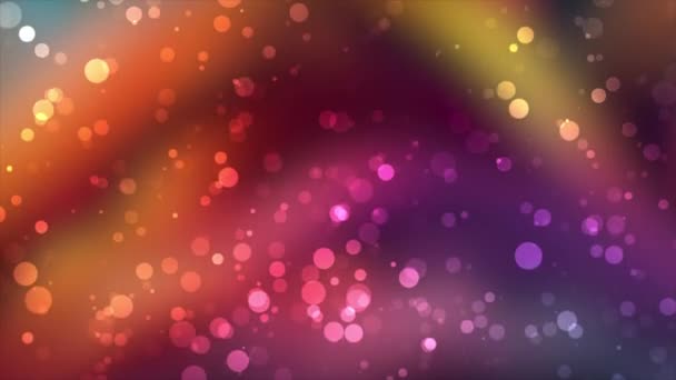 Animado Colorido Brillo Burbujas Partículas Moviéndose Hacia Arriba Futurista Abstracto — Vídeo de stock