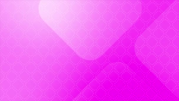 Animado Simple Elegante Color Rosa Formas Cuadradas Patrón Fondo — Vídeos de Stock