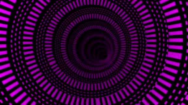 Animowane Tech Cyfrowy Różowy Kolor Tło Tunelu Futurystyczne Tło Tunelu — Wideo stockowe