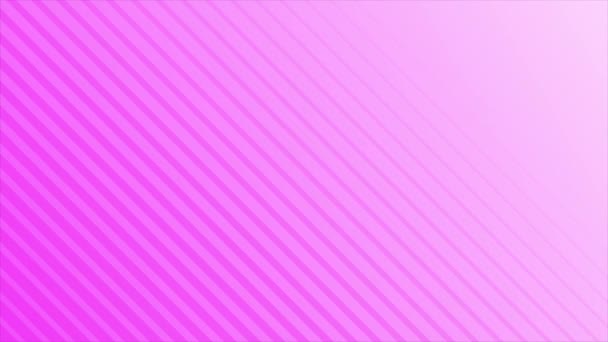 Animado Simple Elegante Diagonal Que Desvanece Líneas Fondo Color Rosa — Vídeos de Stock