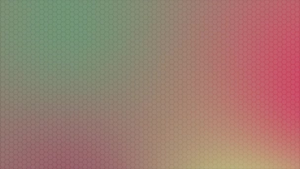 Geanimeerde Kleurrijke Gradiënt Hexagonale Tegels Geometrische Achtergrond Zeshoekige Vormen Eenvoudige — Stockvideo