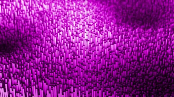 Animované Růžové Barvy Obdélníky Tvořící Vlnový Vzor Futuristické Geometrické Pozadí — Stock video