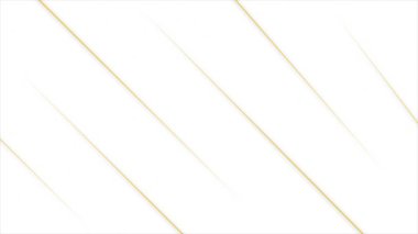 Animasyon Yavaşça hareket eden Altın çizgiler çapraz lüks beyaz arkaplan