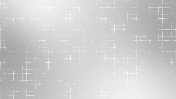 Анимационный Белый Цвет Абстрактный Рисунок Сетки Футуристический Фон Замедленная Съемка — стоковое видео