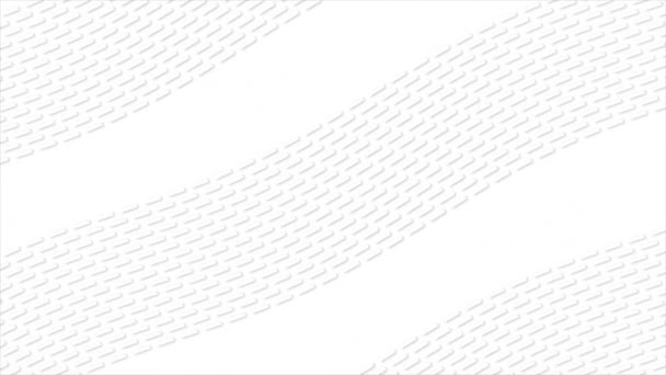 Color Blanco Animado Líneas Punteadas Abstractas Formando Curva Diseño Ondulado — Vídeo de stock