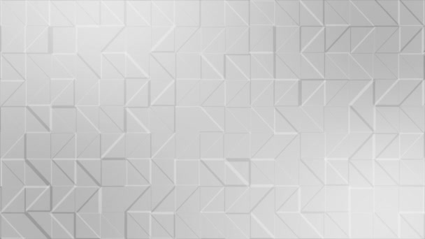アニメーション ホワイトカラー さまざまな形状 最小限の幾何学的なループ 未来的な背景 — ストック動画