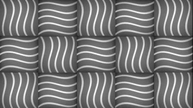 Altıgen desen üzerinde hareket eden canlandırılmış beyaz çizgiler Siyah renk arkaplanı