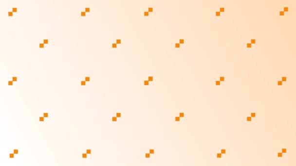 Animovaný Jednoduchý Polotón Oranžový Čtvercový Vzor Pozadí Čtvercové Tvary Pozadí — Stock video